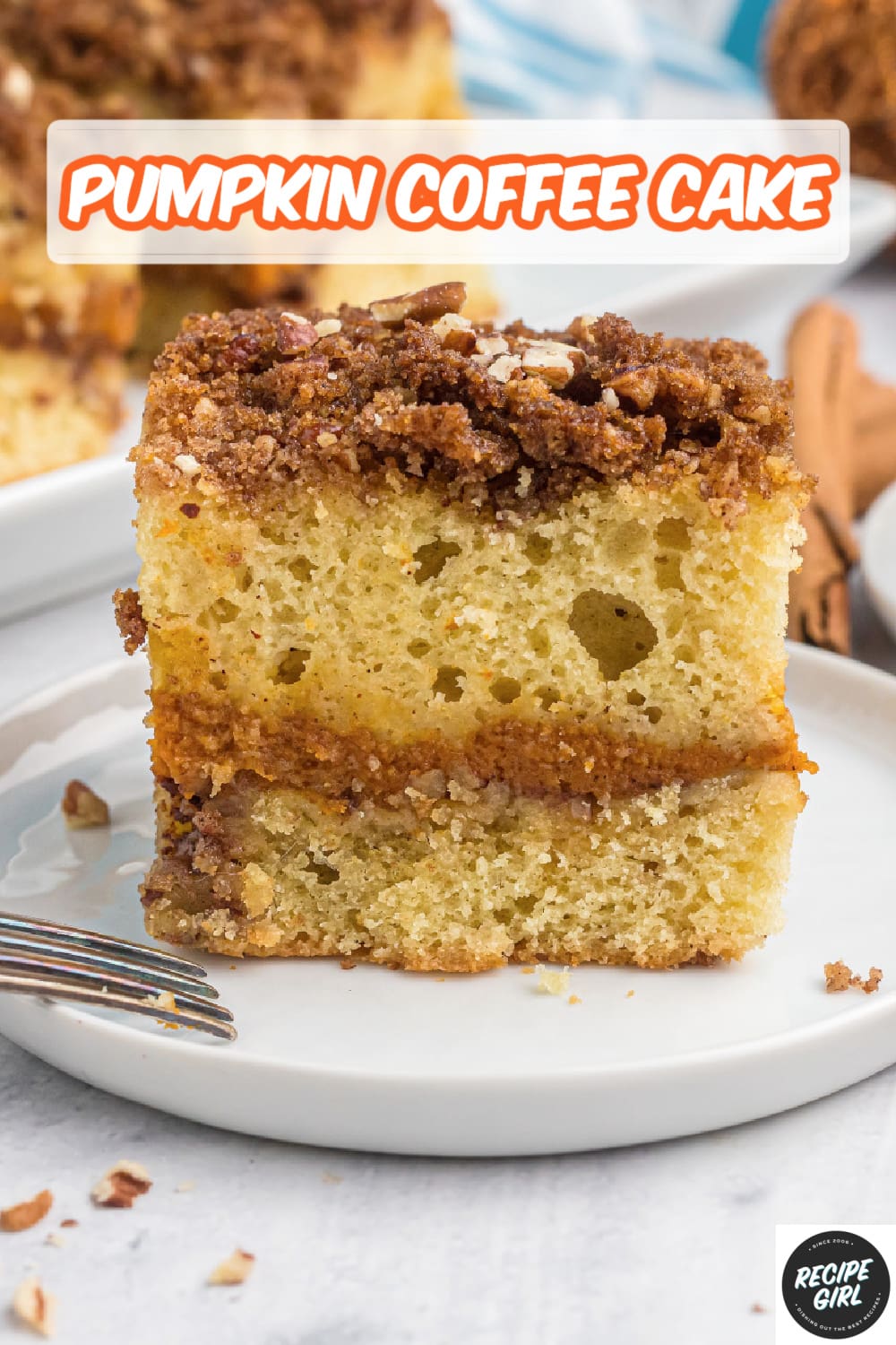 pinterest image for pumpkin coffee cake