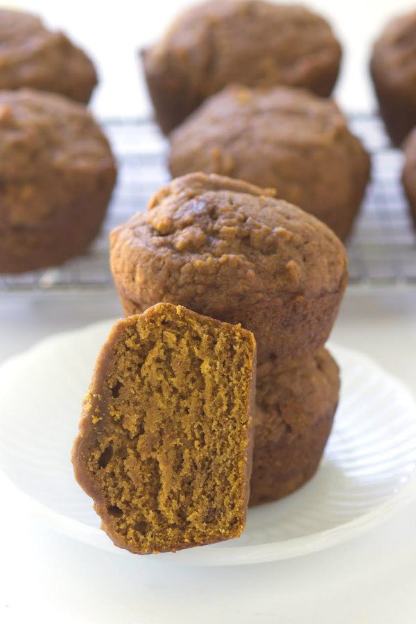 Pumpkin Gingerbread Muffins Recipe - by RecipeGirl.com