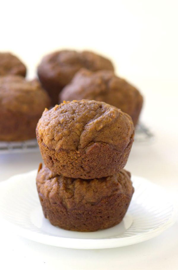 Pumpkin Gingerbread Muffins Recipe - by RecipeGirl.com