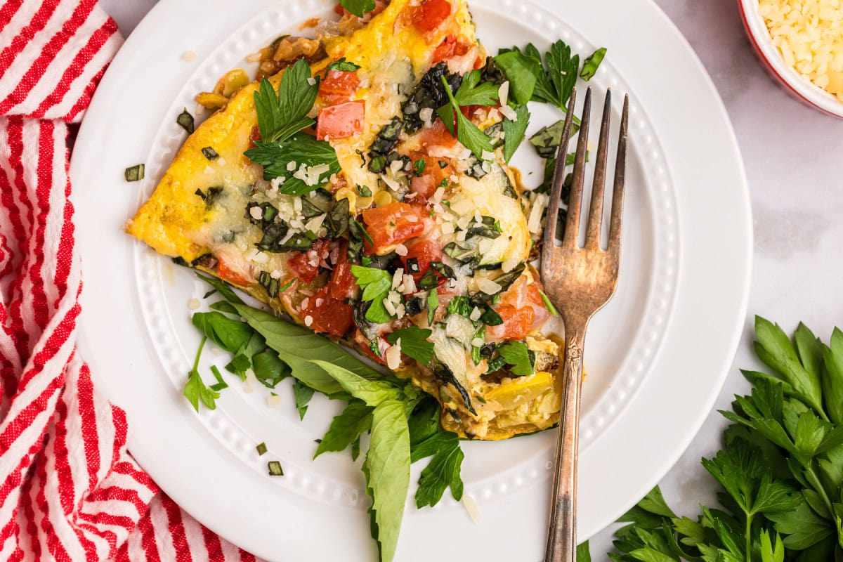 Squash and Tomato Oven Frittata