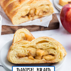 pinterest image for danish braid with apple filling
