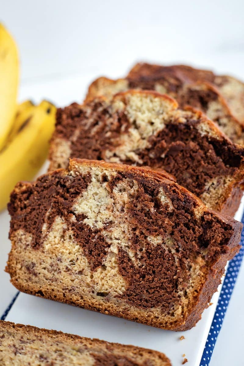 Munching with Mariyah - GOOEY CHOCOLATE MARBLE BANANA BREAD
