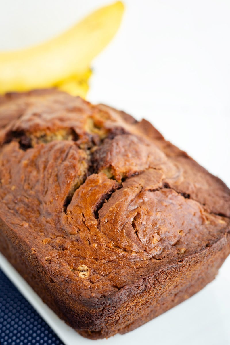 Loaf of Marbled Chocolate Banana Bread