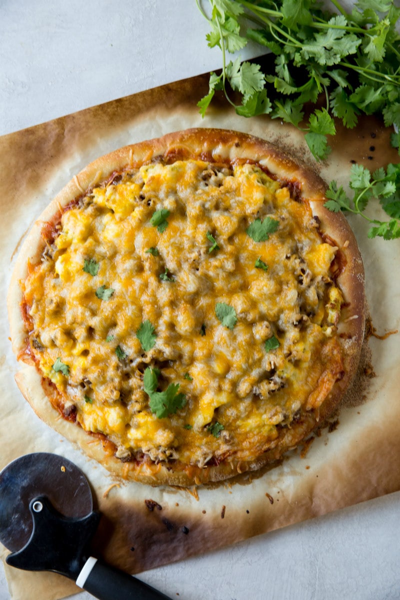 Sausage and Scrambled Egg Pizza