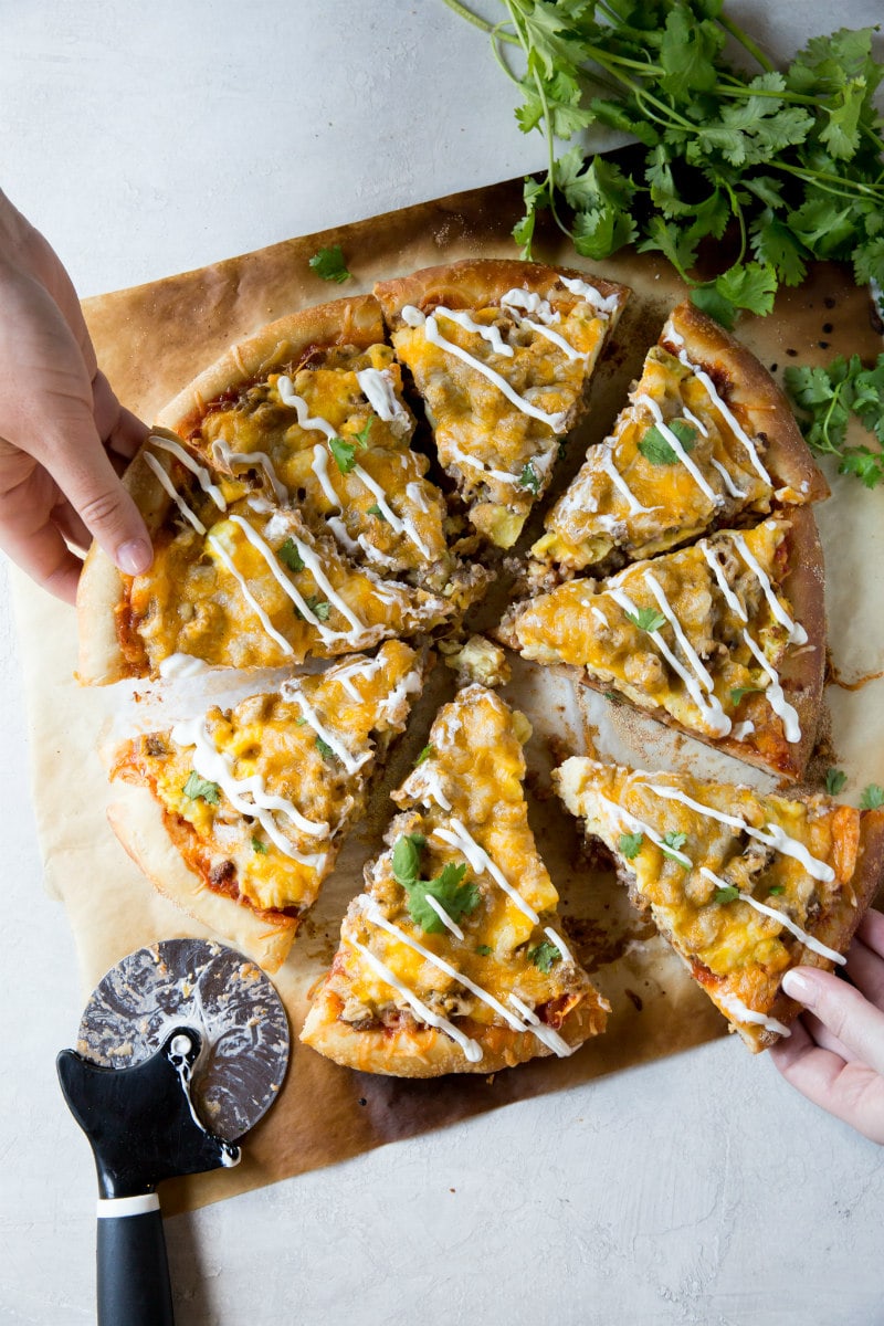 Sausage and Scrambled Egg Pizza