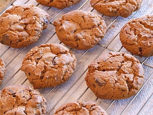 black and white chewy chocolate chunk cookies
