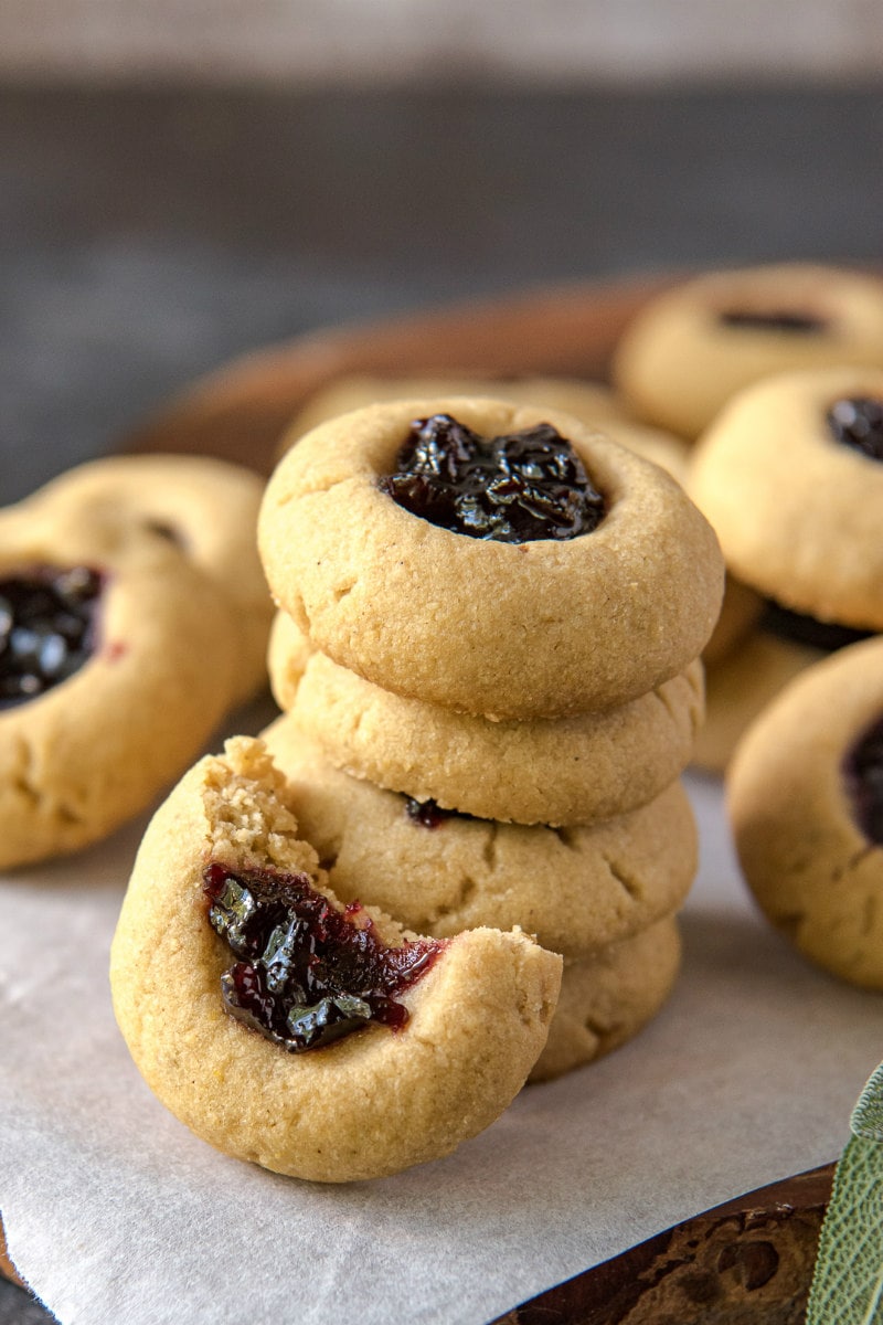 stack of blackberry sage thumbprints