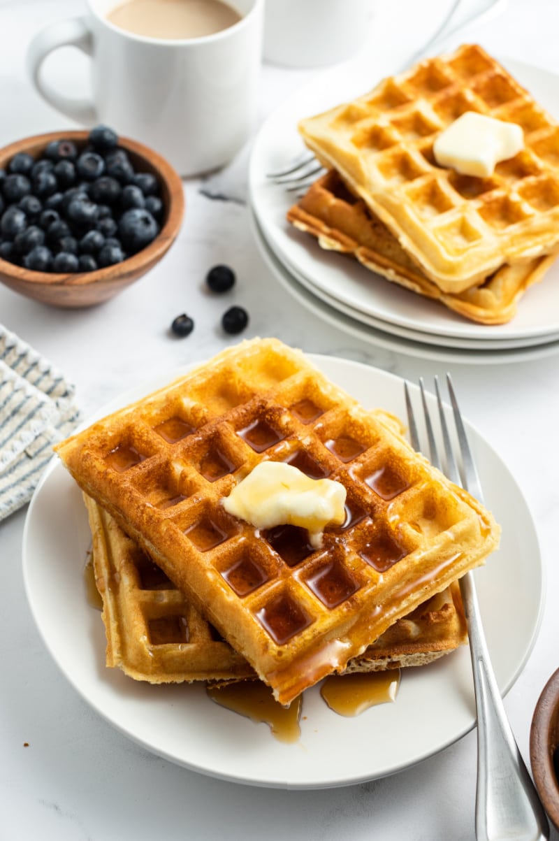 Homemade Waffles Recipe (Easy) - Home Cooking Adventure