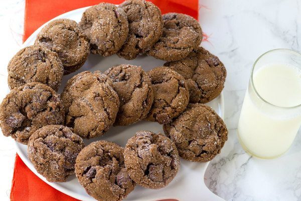 Chewy Chocolate Gingerbread Cookies recipe - by RecipeGirl.com