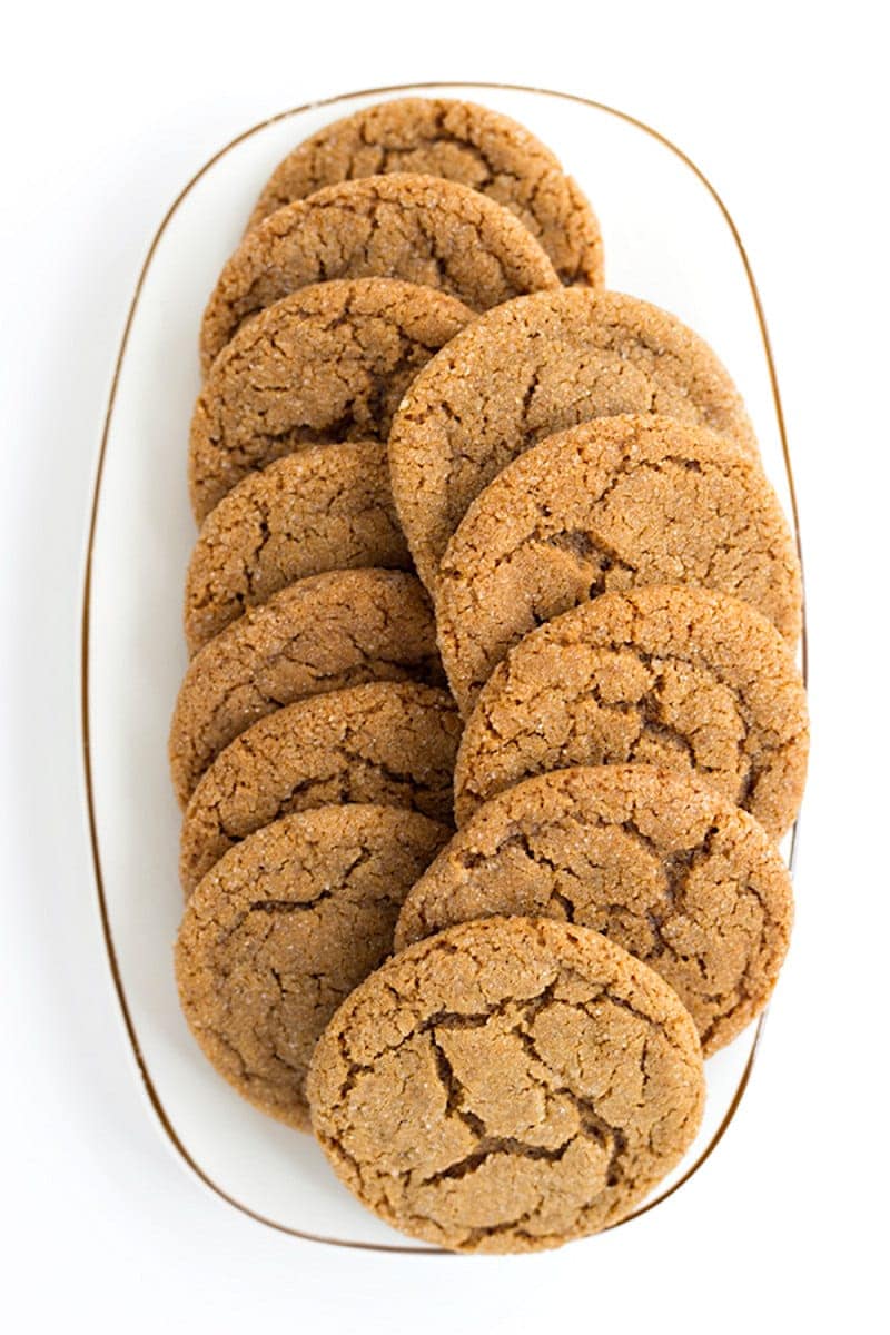 Platter of Chewy Molasses Spice Cookies