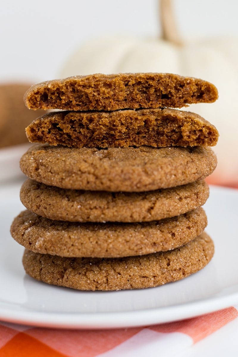 Stack of Chewy Molasses Spice Cookies