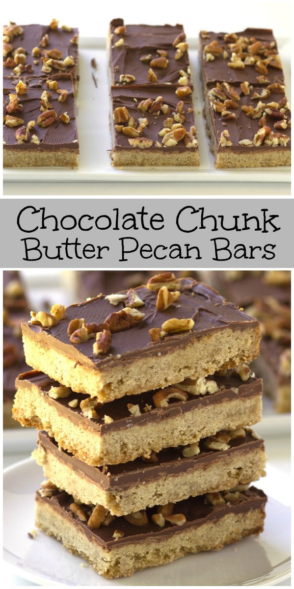 Chocolate Chunk Butter Pecan Bars