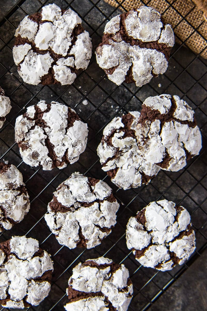 rack of Chocolate Espresso Crinkles