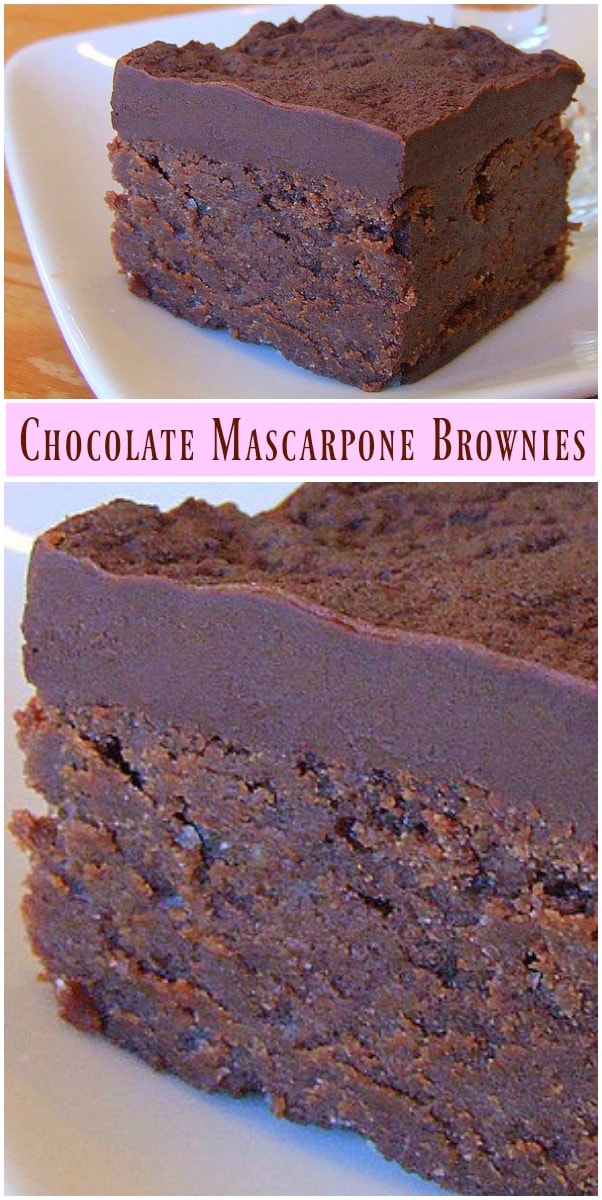 chocolate mascarpone brownies