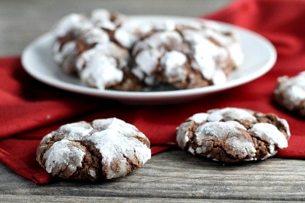 Chocolate Mint Snowtop Cookies