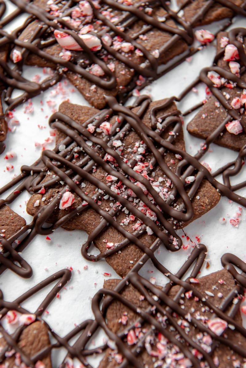 Chocolate Peppermint Star Cookies
