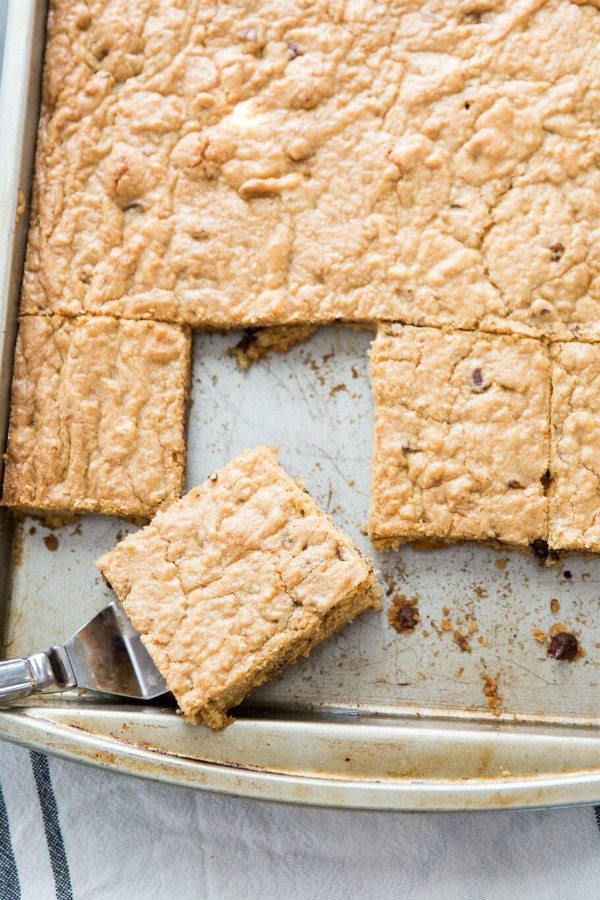 pan of blondies