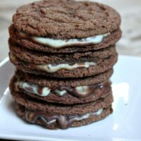 Chocolate Mint Filled Cookies