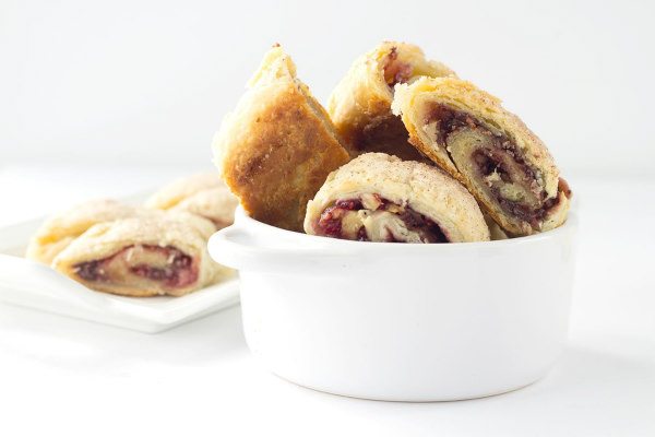 Recipe for Chocolate Raspberry Rugelach - from RecipeGirl.com