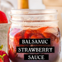 balsamic strawberry sauce in a jar