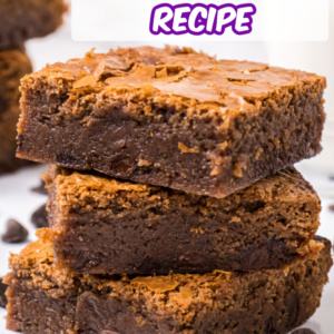 pinterest image for the best brownies recipe