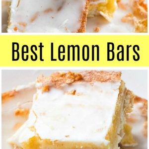 pinterest collage image for best lemon bars