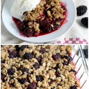 pinterest collage image for blackberry crisp