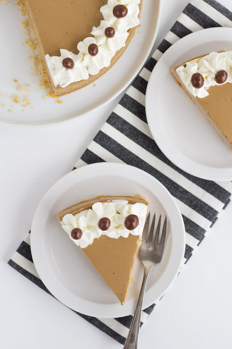 slices of cappuccino cheesecake