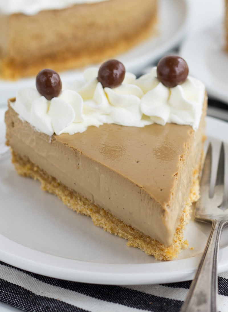 Slice of Cappuccino Cheesecake