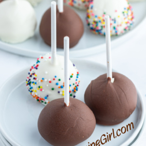 pinterest image for cheesecake pops