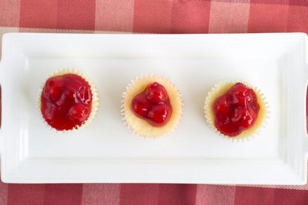 Cherry Cheesecake Bites recipe from RecipeGirl.com Mini Cherry Cheesecake Bites recipe from RecipeGirl.com