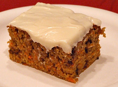 slice of Chocolate Chip Carrot Cake