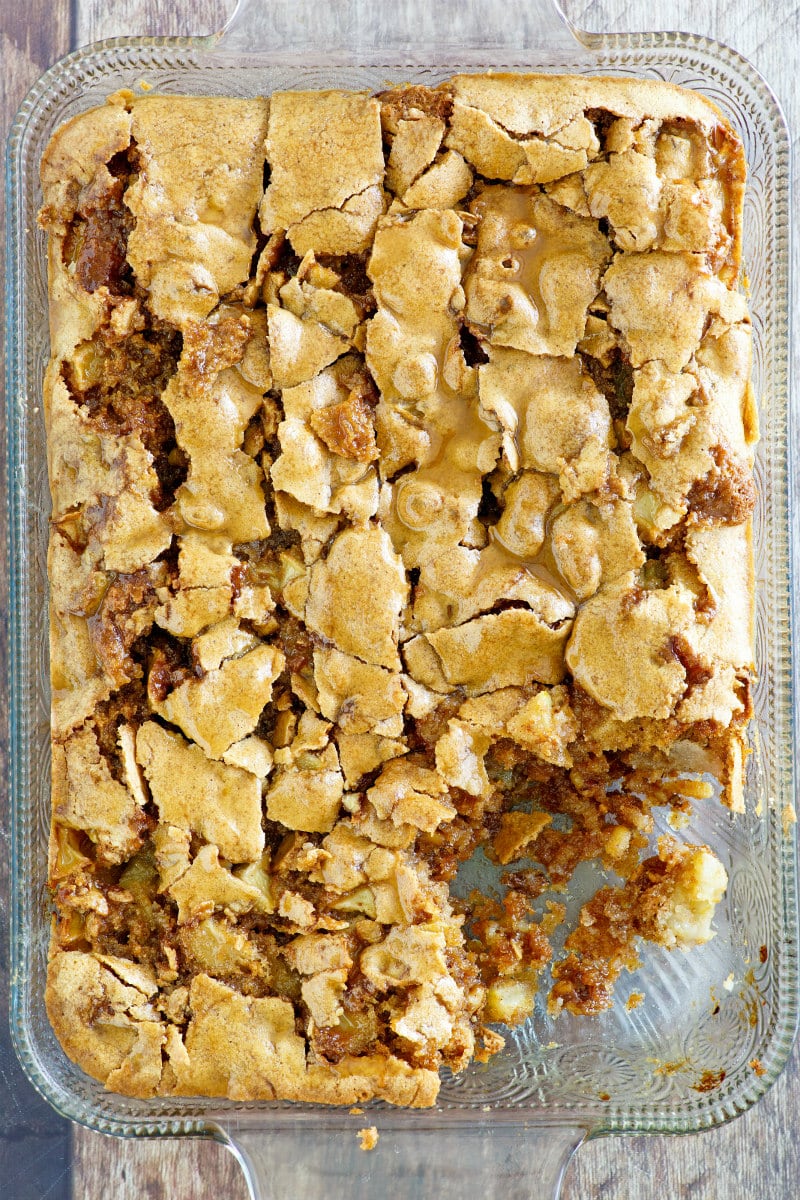 Chopped Apple Cake with Sticky Toffee Topping