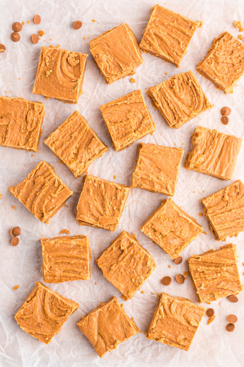 cinnamon fudge cut into pieces