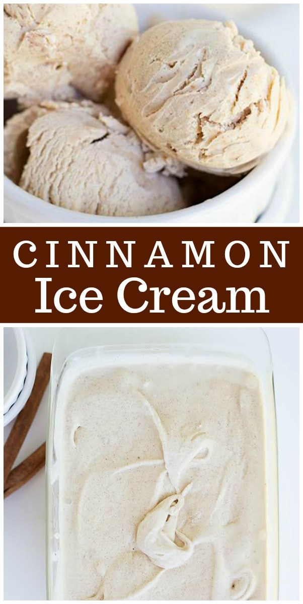 Easy Cinnamon Ice Cream recipe from RecipeGirl.com #cinnamon #icecream #recipe #RecipeGirl