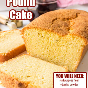 pinterest pin for classic pound cake