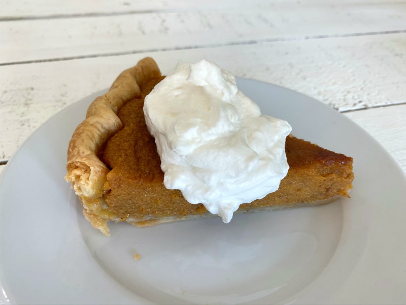 slice of Classic Pumpkin Pie