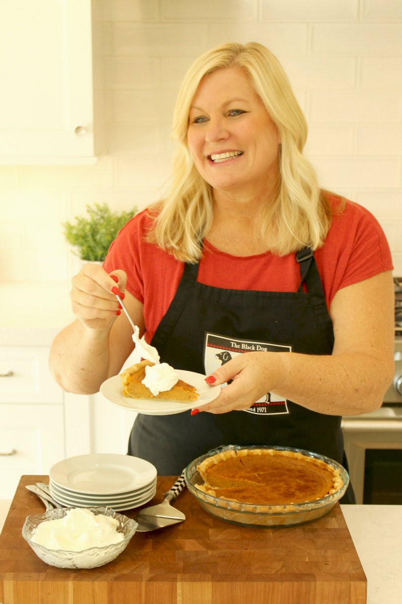 RecipeGirl serving Pumpkin Pie