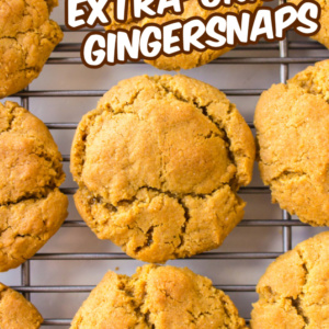 pinterest pin for extra crispy gingersnaps