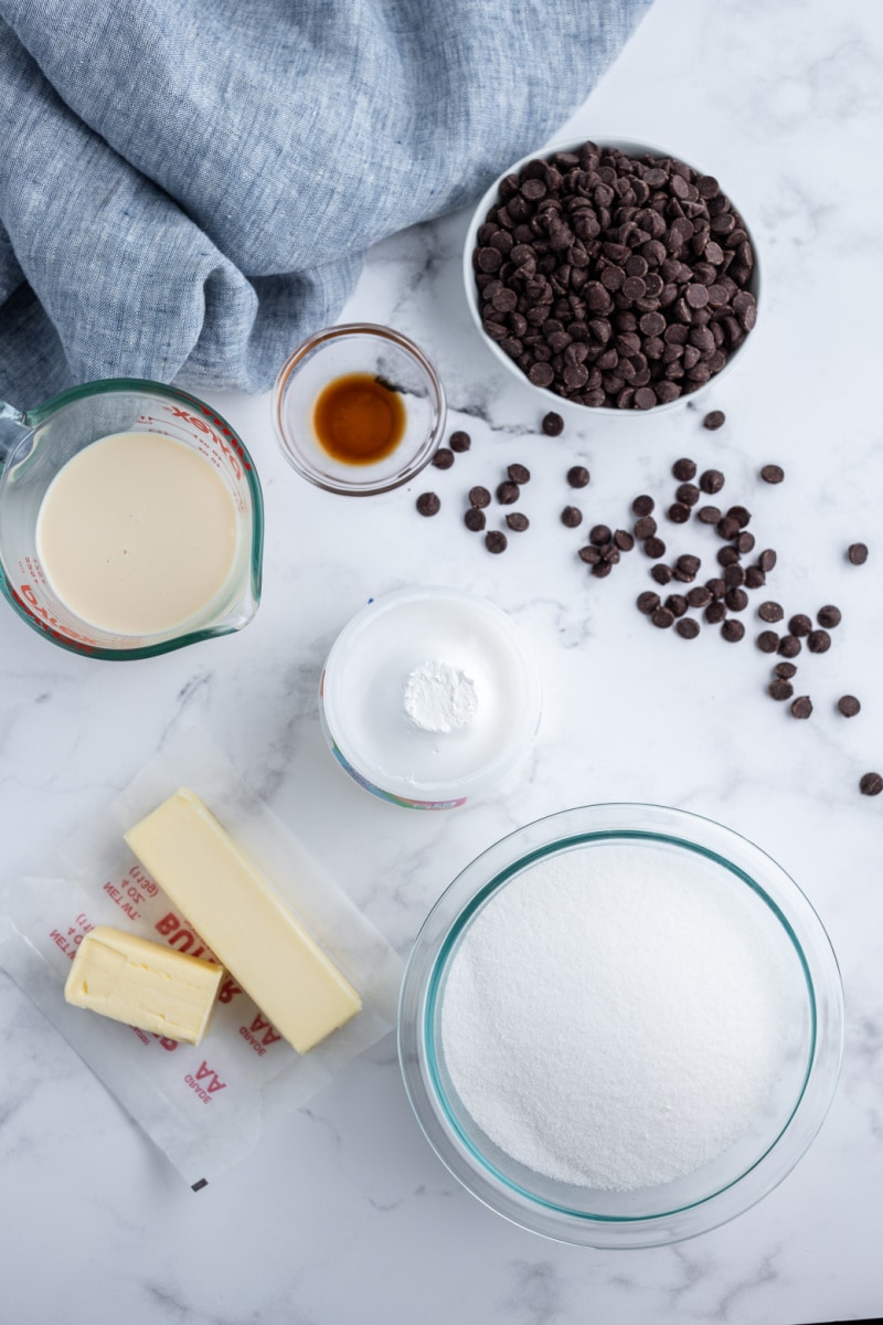 ingredients displayed for making fantasy fudge