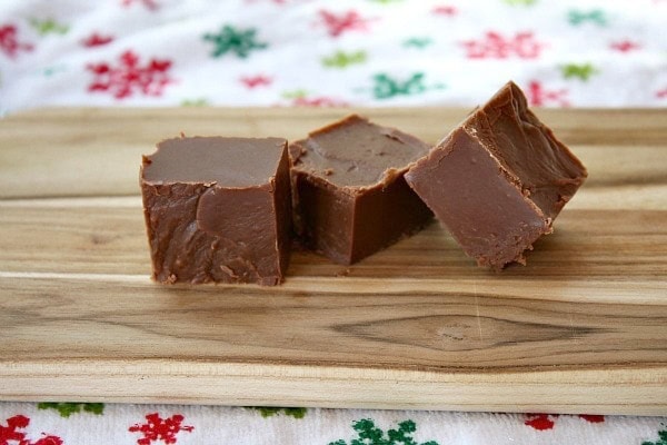 three pieces of fantasy fudge on a board