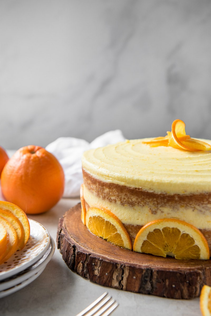 fresh orange layer cake