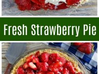 pinterest collage image for fresh strawberry pie