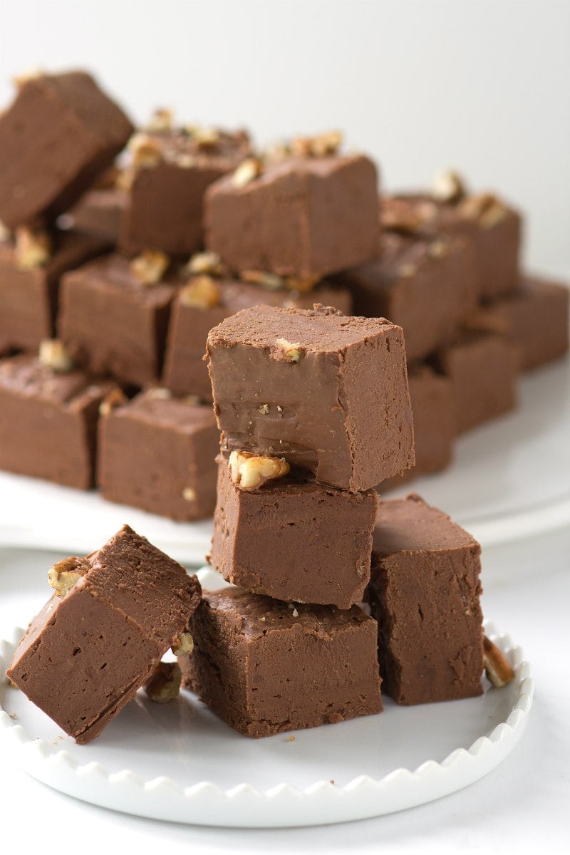 stack of German Chocolate Fudge