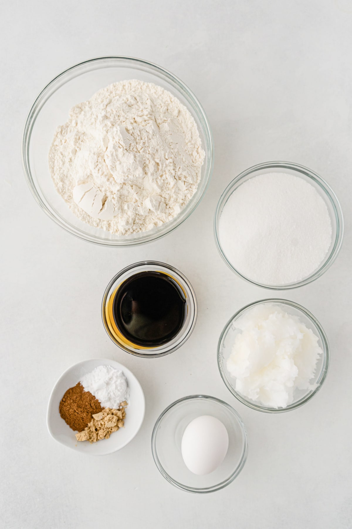 ingredients displayed for making ginger cookies