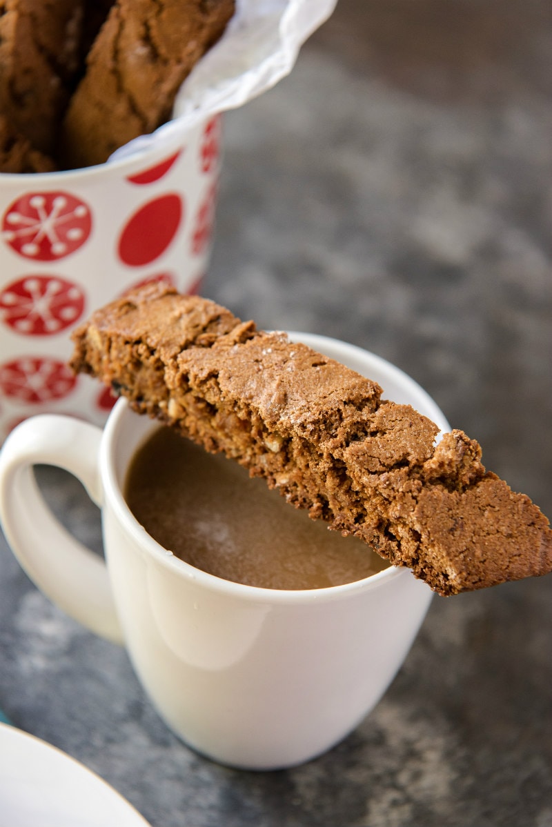 Gingerbread Biscotti to dunk in coffee