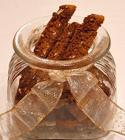 jar of Gingerbread Biscotti