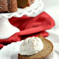 Gingerbread Cake with Cinnamon Cream