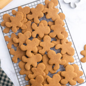 gingerbread people on a cooling rack