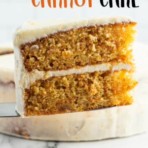 pinterest image for gingered carrot cake